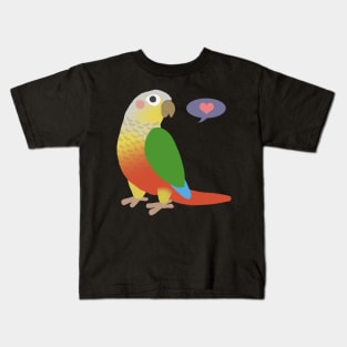 Pineapple Green Cheek Conure Kids T-Shirt